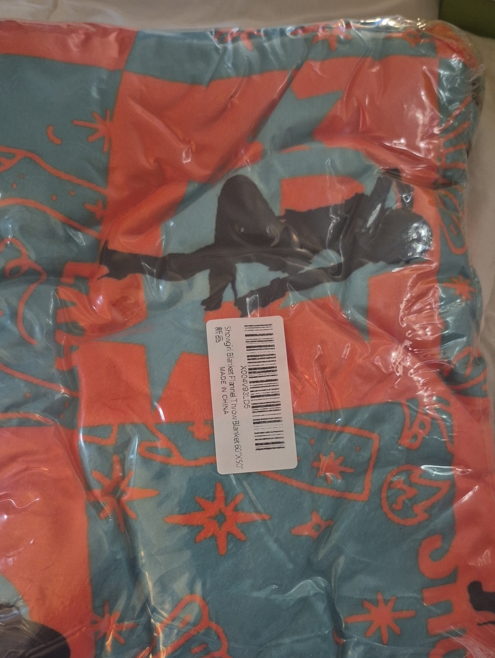 Blue and Orange Home Bedding Throw Blanket - Showgirl